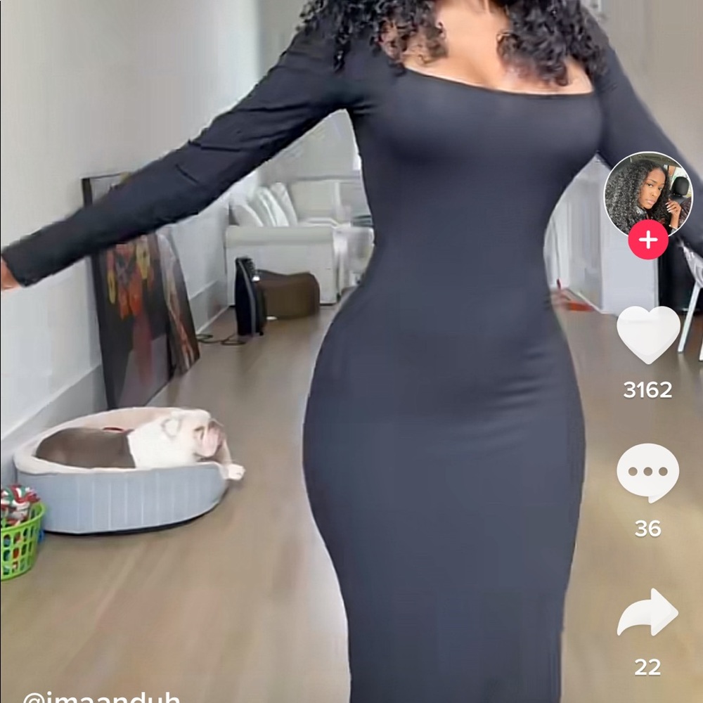 Skims Soft lounge long sleeve dress
